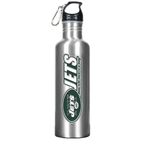 New York Jets 34oz Silver Aluminum Water Bottle