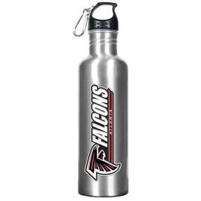 Atlanta Falcons 34oz Silver Aluminum Water Bottle