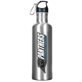 Carolina Panthers 34oz Silver Aluminum Water Bottle