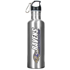Baltimore Ravens 34oz Silver Aluminum Water Bottle