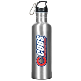 Chicago Cubs 34oz Silver Aluminum Water Bottle