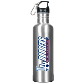 Los Angeles Dodgers 34oz Silver Aluminum Water Bottle
