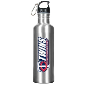 Minnesota Twins 34oz Silver Aluminum Water Bottle
