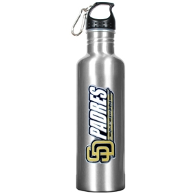 San Diego Padres 34oz Silver Aluminum Water Bottle