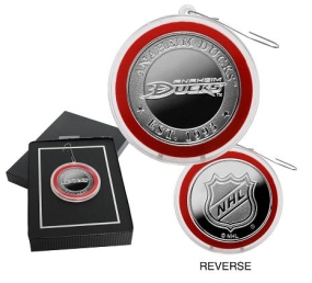 Anaheim Ducks Silver Coin Ornament