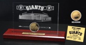 AT&T Park 24KT Gold Coin Etched Acrylic