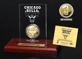 Chicago Bulls 24KT Gold Coin Etched Acrylic