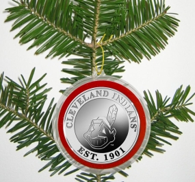Cleveland Indians Silver Coin Ornament