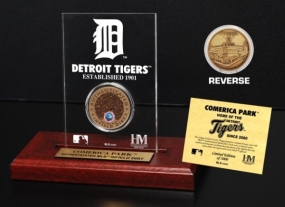 Comerica Park Infield Dirt Coin Etched Acrylic