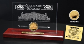 Coors Field 24KT Gold Coin Etched Acrylic