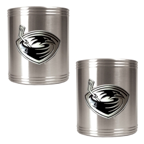 Atlanta Thrashers 2pc Stainless Steel Can Holder Set- Primary Logo