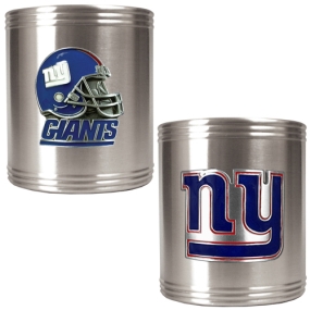 New York Giants 2pc Stainless Steel Can Holder Set