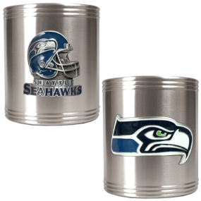 Seattle Seahawks 2pc Stainless Steel Can Holder Set