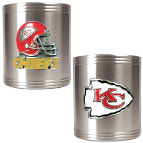 Kansas City Chiefs 2pc Stainless Steel Can Holder Set