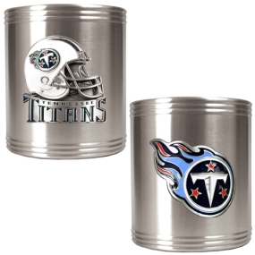 Tennessee Titans 2pc Stainless Steel Can Holder Set