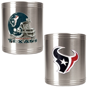 Houston Texans 2pc Stainless Steel Can Holder Set