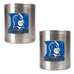Duke Blue Devils 2pc Stainless Steel Can Holder Set