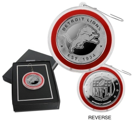 Detroit Lions Silver Coin Ornament