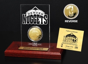 Denver Nuggets 24KT Gold Coin Etched Acrylic
