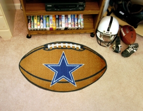 Dallas Cowboys Football Shaped Rug