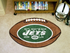 New York Jets Football Shaped Rug