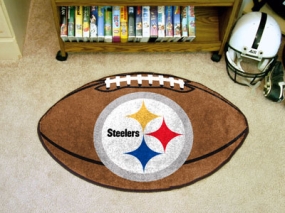 Pittsburgh Steelers Football Shaped Rug