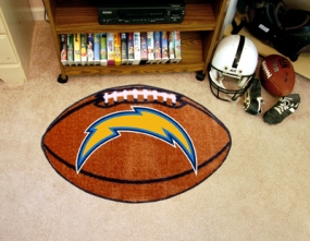 San Diego Chargers Football Shaped Rug