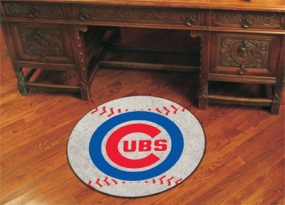 Chicago Cubs Baseball Shaped Rug