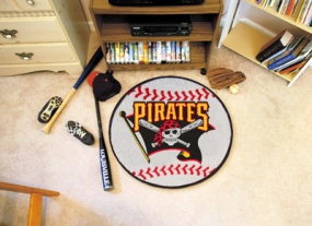 Pittsburgh Pirates Baseball Shaped Rug