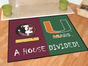 Florida State Seminoles House Divided Rug Mat
