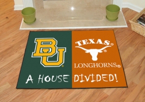 Texas Longhorns House Divided Rug Mat