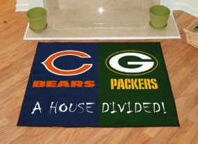 Chicago Bears House Divided Rug Mat