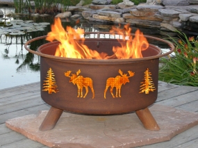 Moose & Trees Fire Pit
