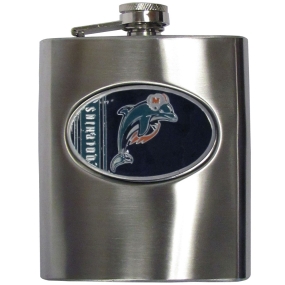 Dolphins Hip Flask