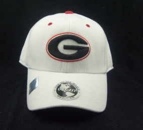 Georgia Bulldogs White One Fit Hat