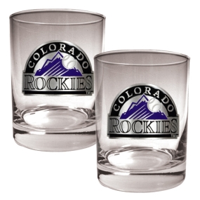 Colorado Rockies 2pc Rocks Glass Set