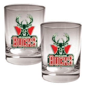 Milwaukee Bucks 2pc Rocks Glass Set