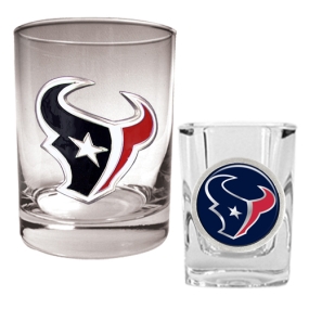 Houston Texans Rocks Glass & Shot Glass Set