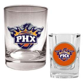 Phoenix Suns Rocks Glass & Square Shot Glass Set