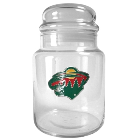 Minnesota Wild 31oz Glass Candy Jar