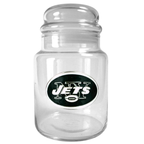 New York Jets 31oz Glass Candy Jar