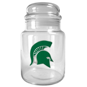Michigan State Spartans 31oz Glass Candy Jar