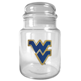 West Virginia Mountaineers 31oz Glass Candy Jar