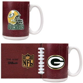 Green Bay Packers 2pc GameBall Coffee Mug Set