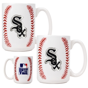 Chicago White Sox 2pc Ceramic Gameball Mug Set