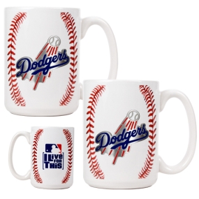 Los Angeles Dodgers 2pc Ceramic Gameball Mug Set
