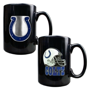 Indianapolis Colts 2PC COFFEE MUG SET-HELMET/PRIMARY LOGO