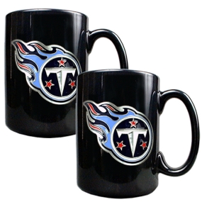 Tennessee Titans 2pc Black Ceramic Mug Set