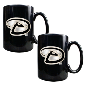 Arizona Diamondbacks 2pc Black Ceramic Mug Set