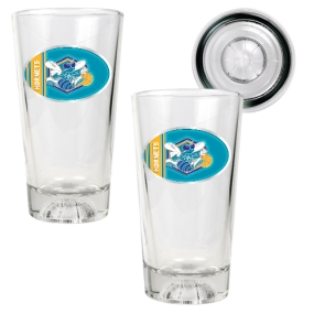 New Orleans Hornets 2pc Pint Ale Glass Set with Basketball Bottom